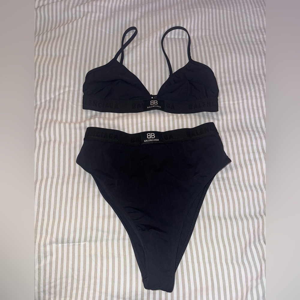 Balenciaga Black Swimwear Set